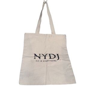 NYDJ Fit Is Everything Tan Cotton Tote Bag 16x14 By Women For Women Shopper-